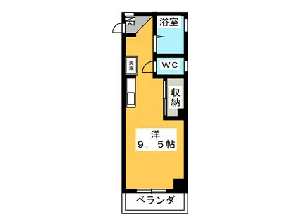 S-PALACEIII(ワンルーム/1階)の間取り写真