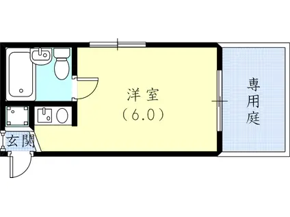 ダイドーメゾン六甲(1K/1階)の間取り写真