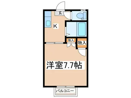 フレンド愛(1K/2階)の間取り写真