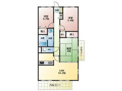 サンコーグランピア(3LDK/6階)の間取り写真