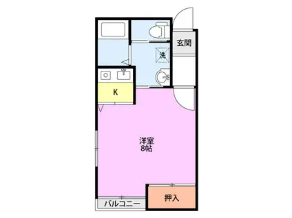 さわらび荘(1K/2階)の間取り写真