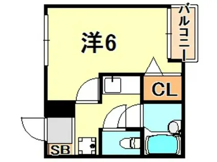 サンウィング神陽(1K/3階)の間取り写真