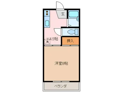 JE MAPPELLE NAKAZAWA(1K/1階)の間取り写真