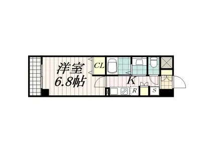 千葉ポートイースト(1K/11階)の間取り写真
