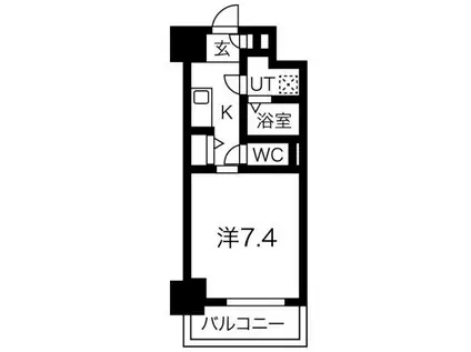 ワールドアイ神戸湊町(1K/11階)の間取り写真