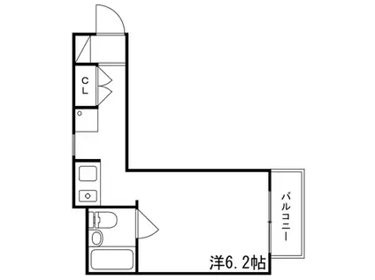 エレーヴ新在家(ワンルーム/3階)の間取り写真