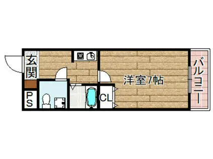 F・Hグリーンロイヤル高槻(1K/5階)の間取り写真