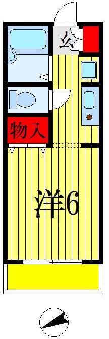 アーバンライフ(1K/1階)の間取り写真