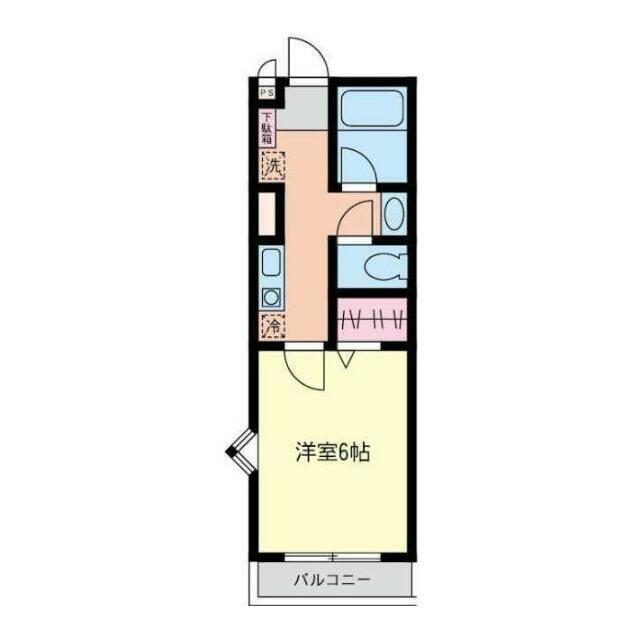 アンクレージュ(1K/2階)の間取り写真