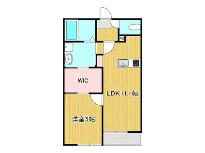 ネオステージ八王寺町(1LDK/3階)の間取り写真