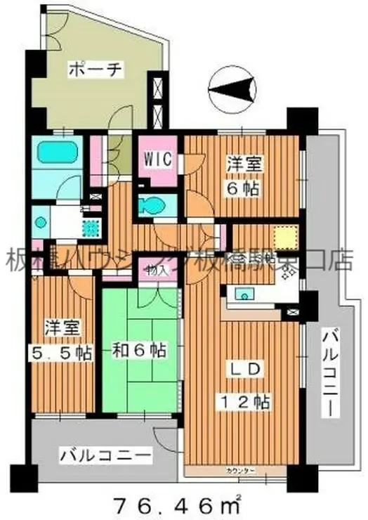 サクセス西高島平 6階階 間取り