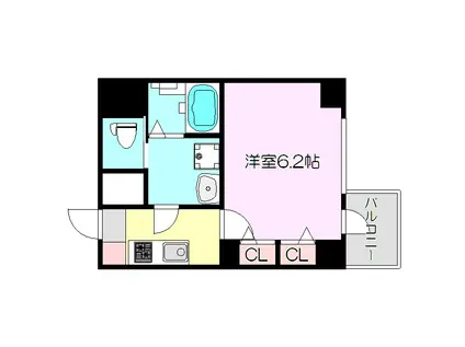S-RESIDENCE新大阪RISH(1K/11階)の間取り写真