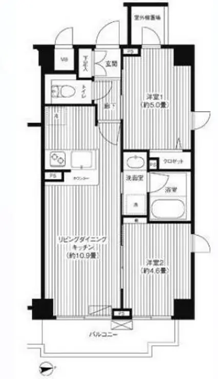 シャンドール目黒 3階階 間取り