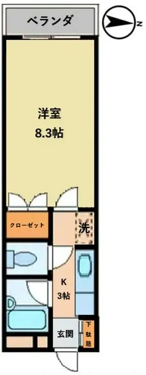 公田フーガトミー 1階階 間取り