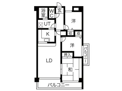 ボンシックコロニー(3LDK/5階)の間取り写真