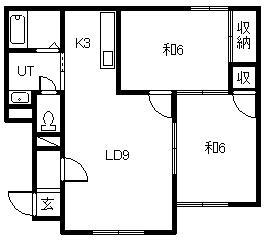 パレーシャルシティ(2LDK/2階)の間取り写真