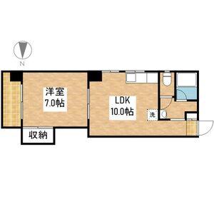 大黒マンション(1LDK/5階)の間取り写真
