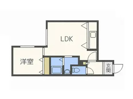 パームヒル南郷I(1LDK/3階)の間取り写真