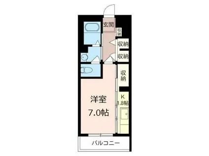 アンシャンティア(1K/1階)の間取り写真