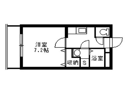プレステージ(1K/2階)の間取り写真
