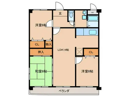 TS MARCHER(3LDK/4階)の間取り写真