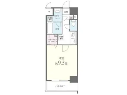 コージーコート(1K/4階)の間取り写真