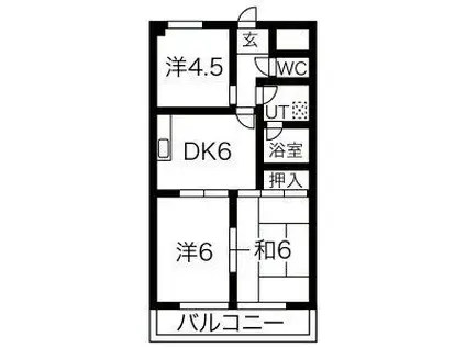 第7近藤ビル(3DK/7階)の間取り写真