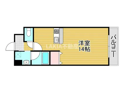 HRフロントリーガル野江駅前(1K/6階)の間取り写真