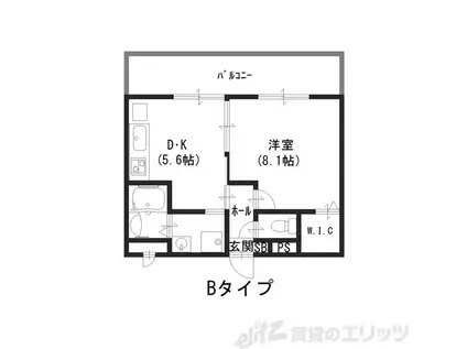 アンプルールフェールハンナハンナ(1DK/1階)の間取り写真