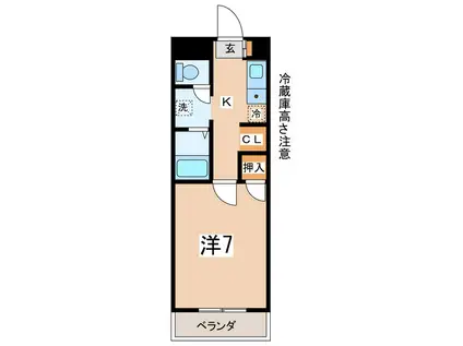 ホワイトボックス(ワンルーム/2階)の間取り写真