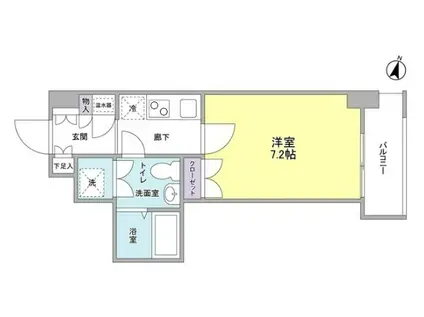 MSレジデンス(1K/4階)の間取り写真