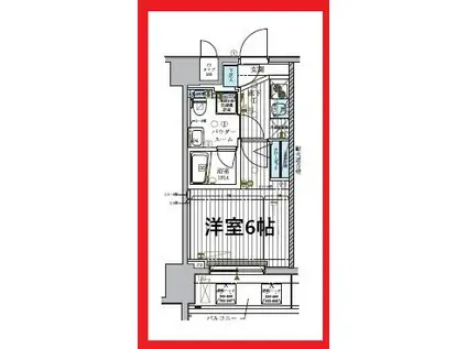 メインステージ北千住IV(1K/7階)の間取り写真