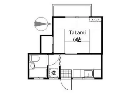 コーポ美紀(1K/2階)の間取り写真