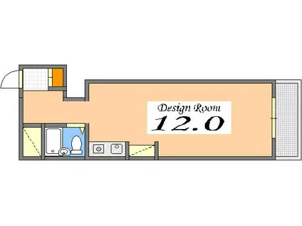 ピースシャトー舟入(ワンルーム/7階)の間取り写真