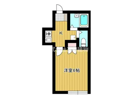 セゾン赤塚(1K/2階)の間取り写真