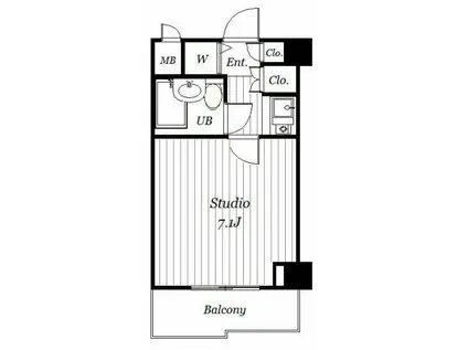 ストーク千川(1K/3階)の間取り写真