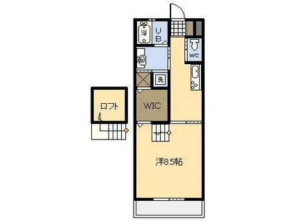 パワーステージ中村(1K/5階)の間取り写真