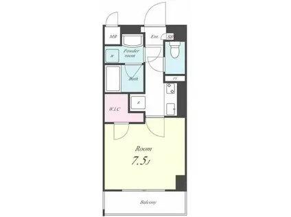 アイボリー(1K/5階)の間取り写真