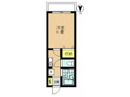 メゾンカトー(1K/1階)の間取り写真