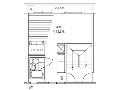 高輪マンション(ワンルーム/3階)の間取り写真