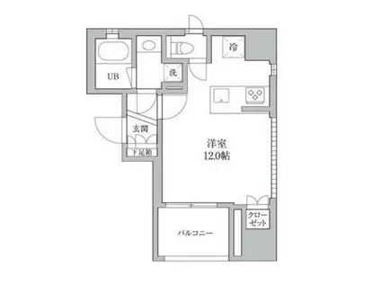 KDXレジデンス神田(ワンルーム/6階)の間取り写真