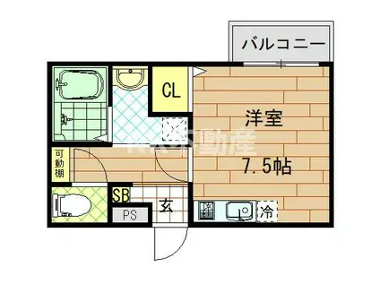 LIVING LIFE NAGASE(ワンルーム/1階)の間取り写真