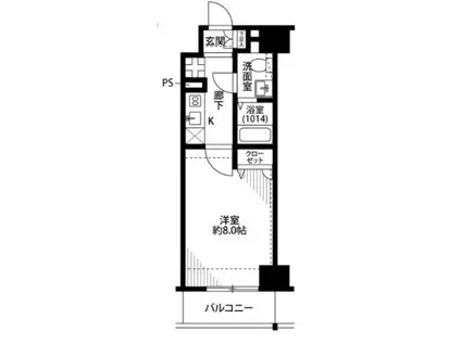 プレール・ドゥーク東雲(1K/10階)の間取り写真