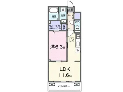 ティ・ワイ レジデンス(1LDK/1階)の間取り写真