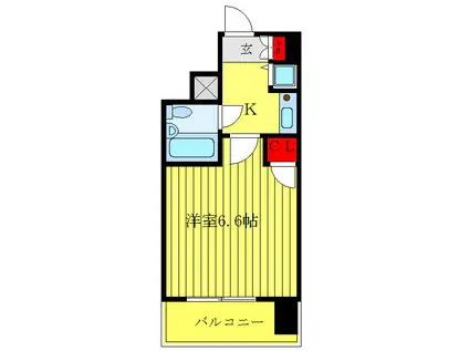 東急ドエル・アルス大塚台(1K/2階)の間取り写真