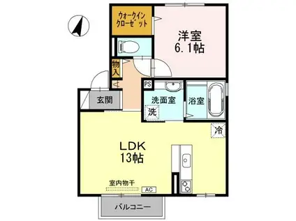 ＪＲ本四備讃線 上の町駅 徒歩34分 2階建 築15年(1LDK/2階)の間取り写真