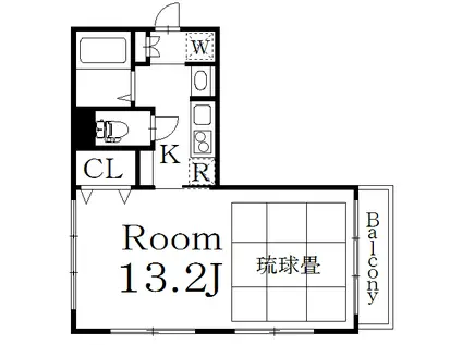 中野千利休(1K/4階)の間取り写真