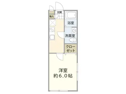 ソリッド堀切菖蒲園 弐番館(1K/2階)の間取り写真