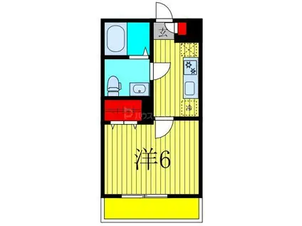 ルナモンド柏の葉(1K/2階)の間取り写真