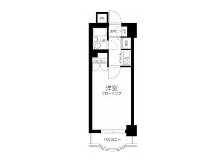 木下ダイヤモンドパレス(1K/6階)の間取り写真